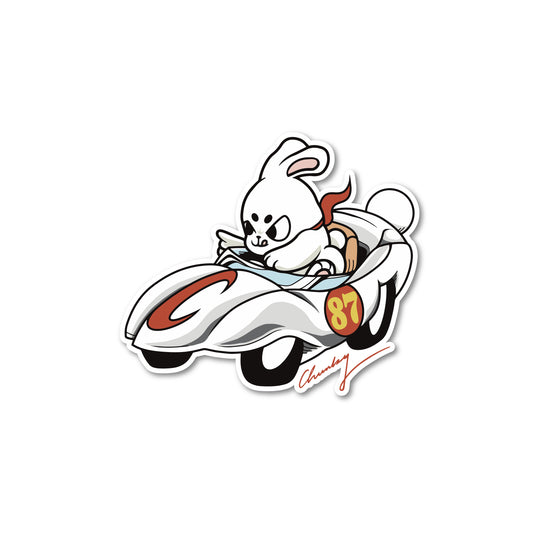Chunky Bunny Racer Sticker
