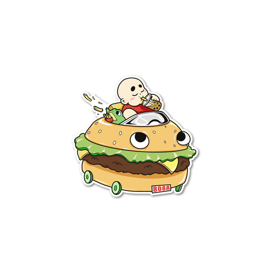 Chunky Burger Wagon Sticker