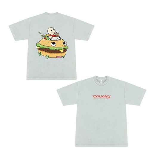 Chunky Burger Wagon T-Shirt - Cement
