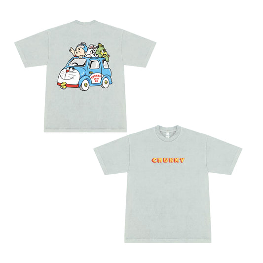 Chunky Taxi Cat T-Shirt - Cement