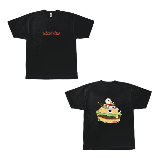 Chunky Burger Wagon Heavyweight T-Shirt - Black
