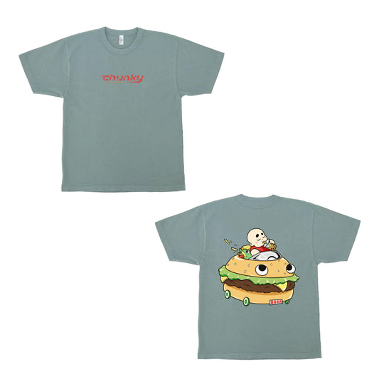 Chunky Burger Wagon T-Shirt - Sea Green