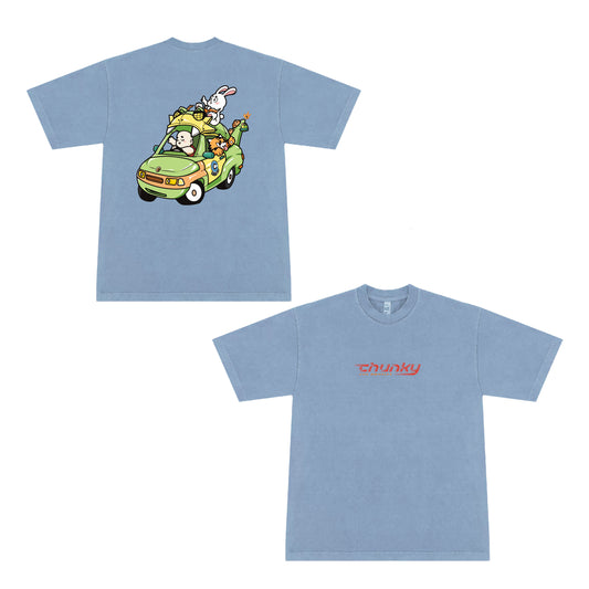 Chunky Dragon Mobile T-Shirt - Sky Blue