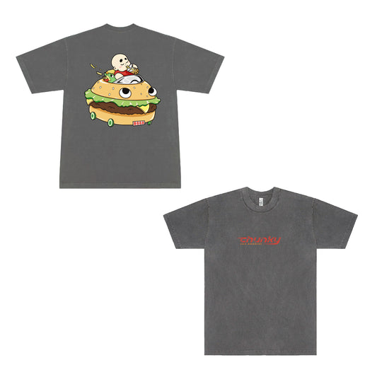 Chunky Burger Wagon T-Shirt - Vintage Black