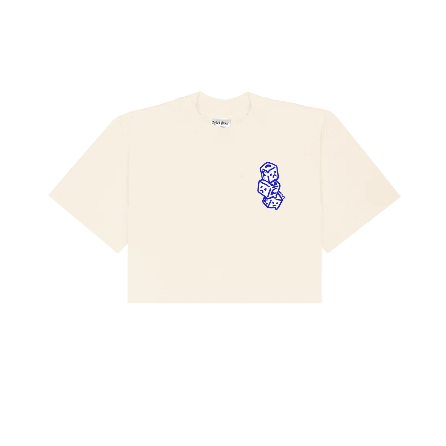 Chunky Without Ice Cropped T-Shirt - Cream