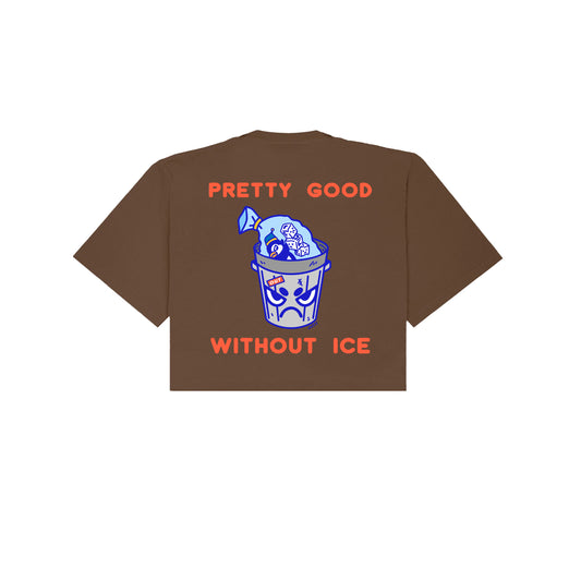 Chunky Without Ice Cropped T-Shirt - Brown