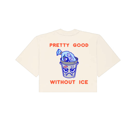 Chunky Without Ice Cropped T-Shirt - Cream