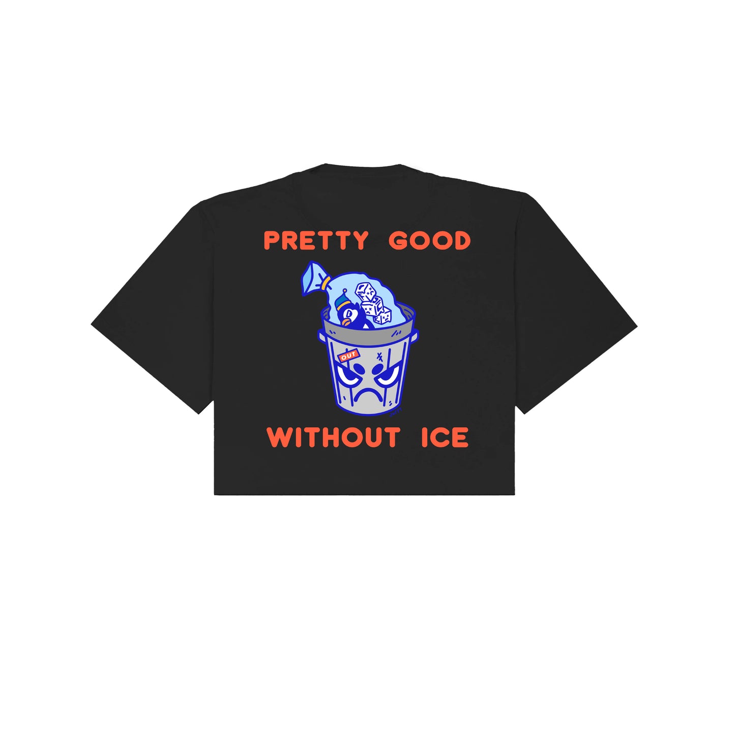 Chunky Without Ice Cropped T-Shirt - Black