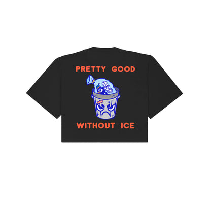 Chunky Without Ice Cropped T-Shirt - Black