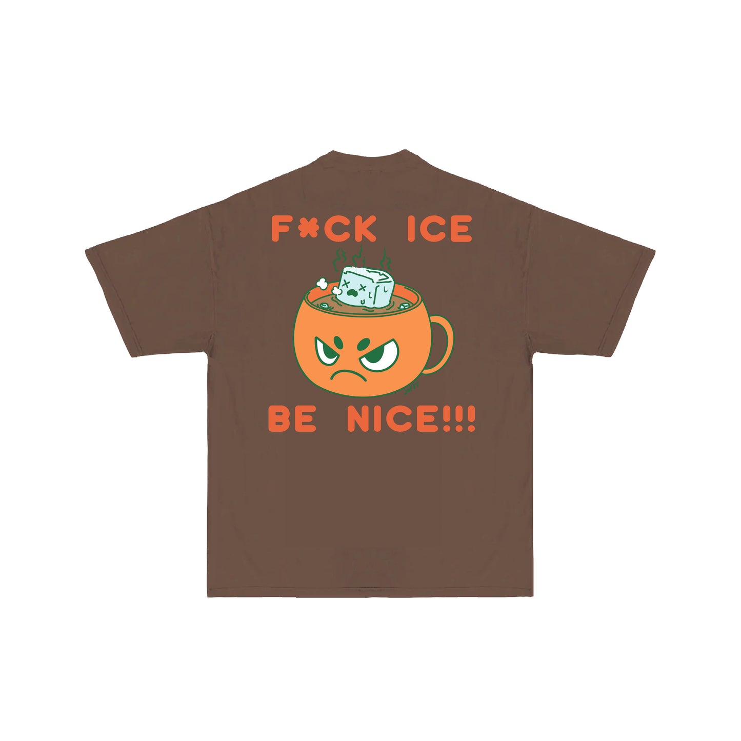 Chunky FCK Ice T-Shirt - Brown