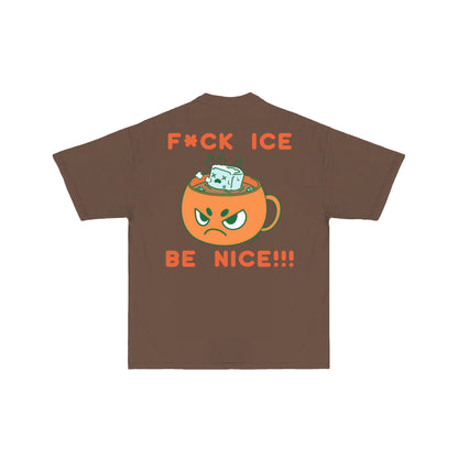 Chunky FCK Ice T-Shirt - Brown