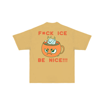 Chunky FCK Ice T-Shirt - Mustard