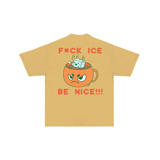 Chunky FCK Ice T-Shirt - Mustard