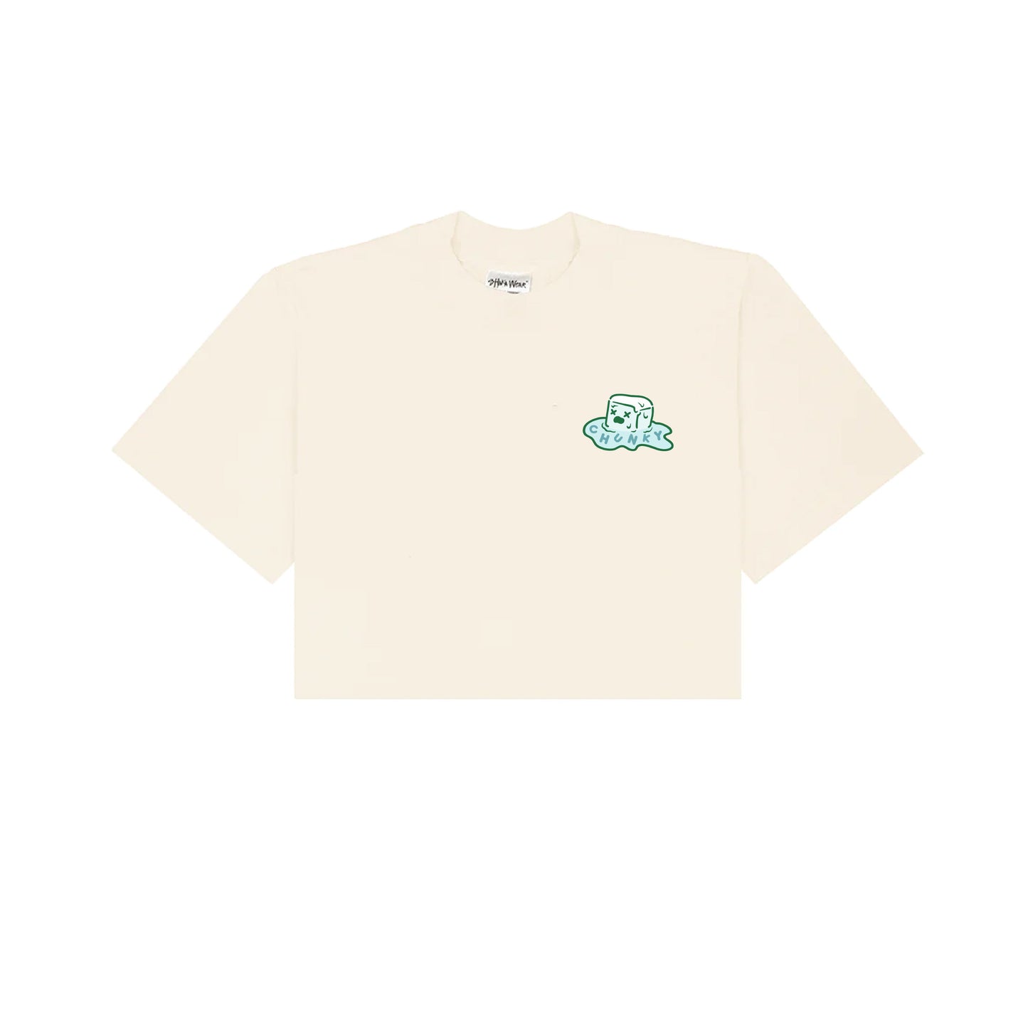 Chunky FCK Ice Cropped T-Shirt - Cream