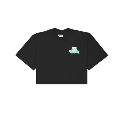 Chunky FCK Ice Cropped T-Shirt - Black