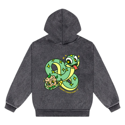 Chunky Snake and Stump Premium 14oz Hoodie - Sesame - PREORDER