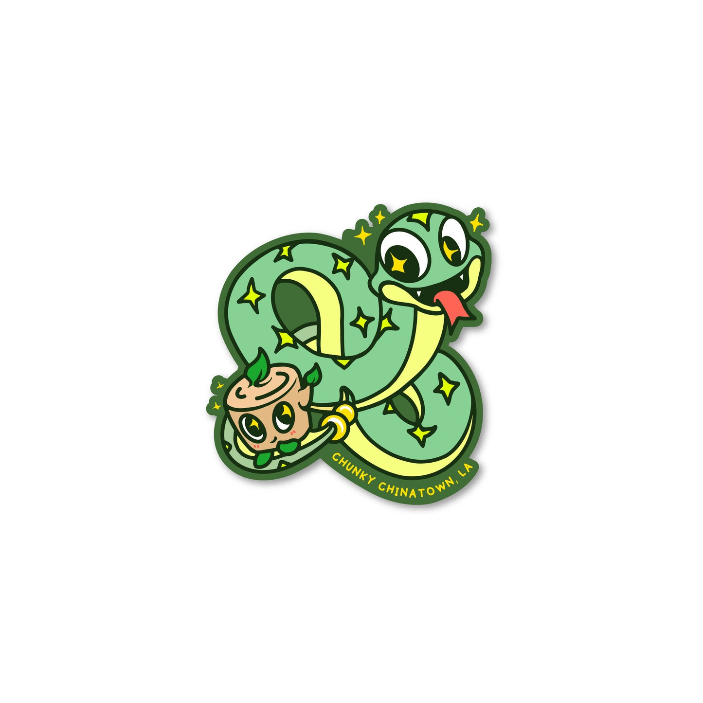 Chunky Snake and Stump Sticker