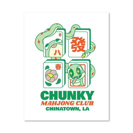 Chunky Snake Mahjong Print