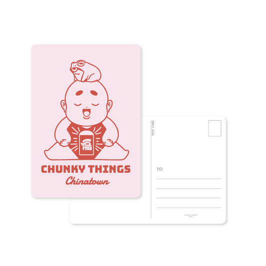 Pink Chunky Baby Vertical Postcard