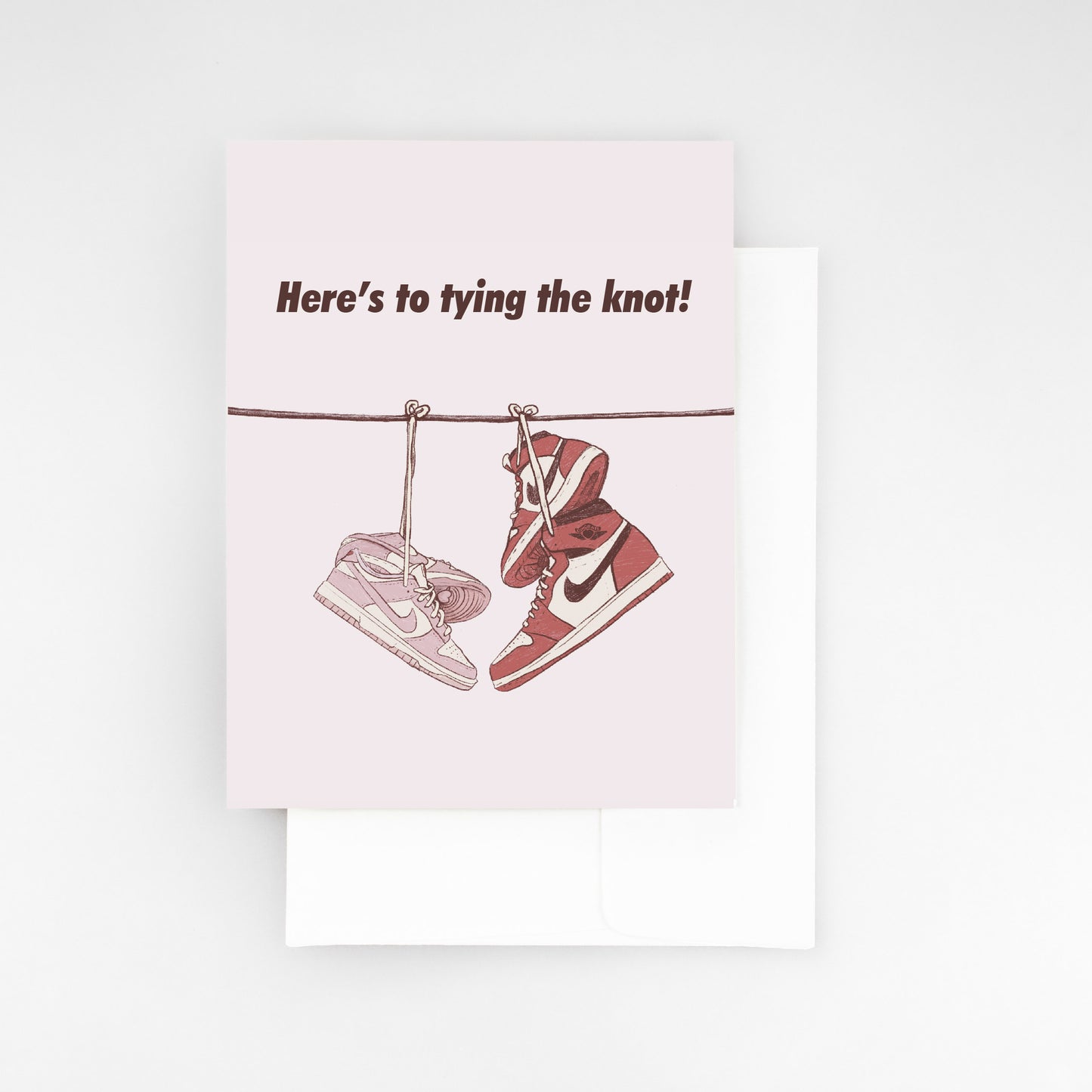 Sneaker Head Here's to Tying the Knot Wedding Card