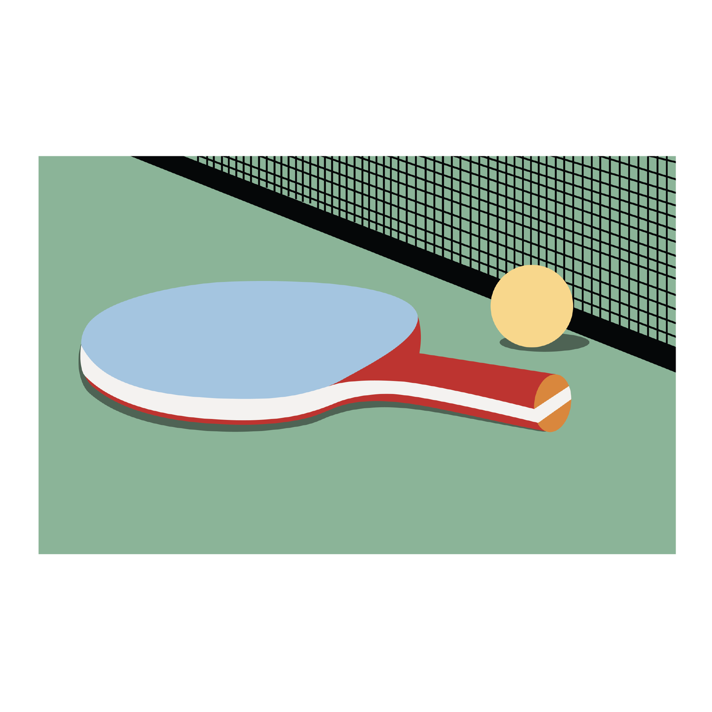 Ping Pong Table Tennis Print