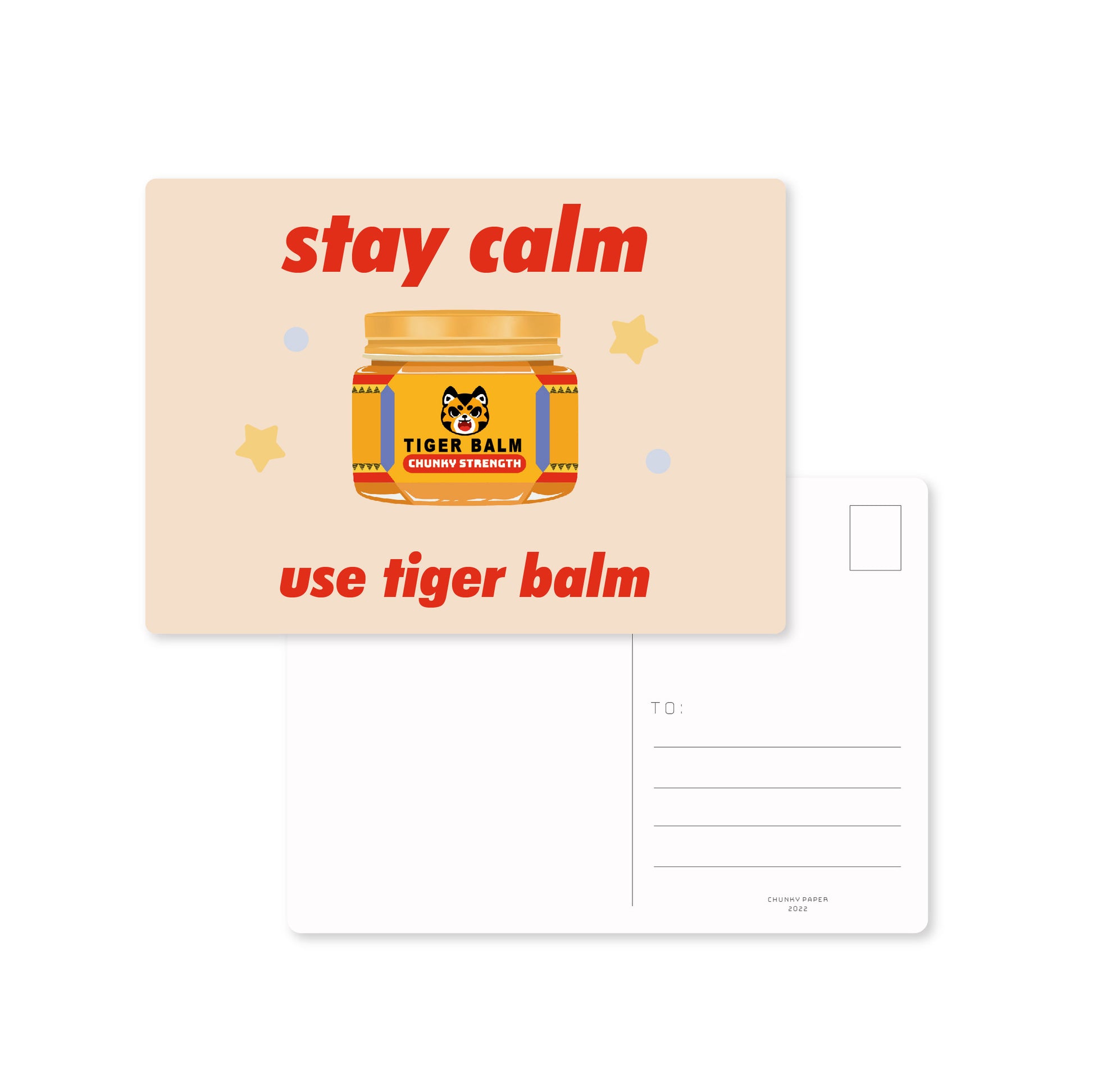 Front of Tiger Balm Postcard