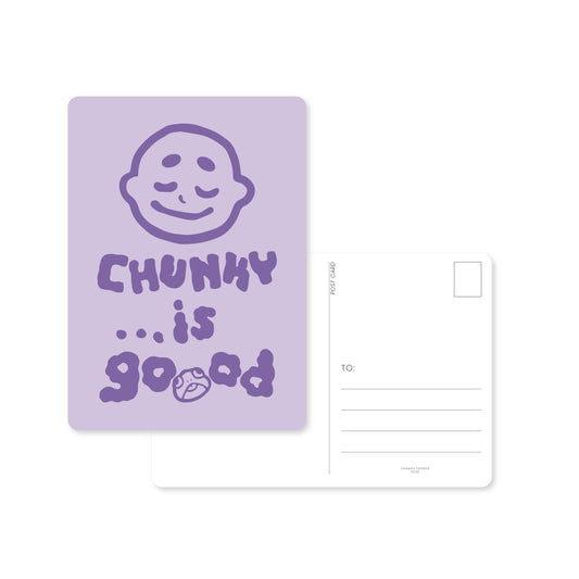 Purple Chunky is Good Postcard