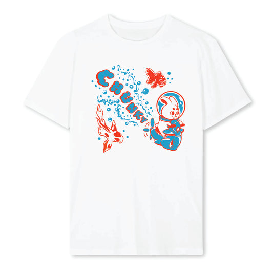 Water Rabbit Premium T-Shirt- White